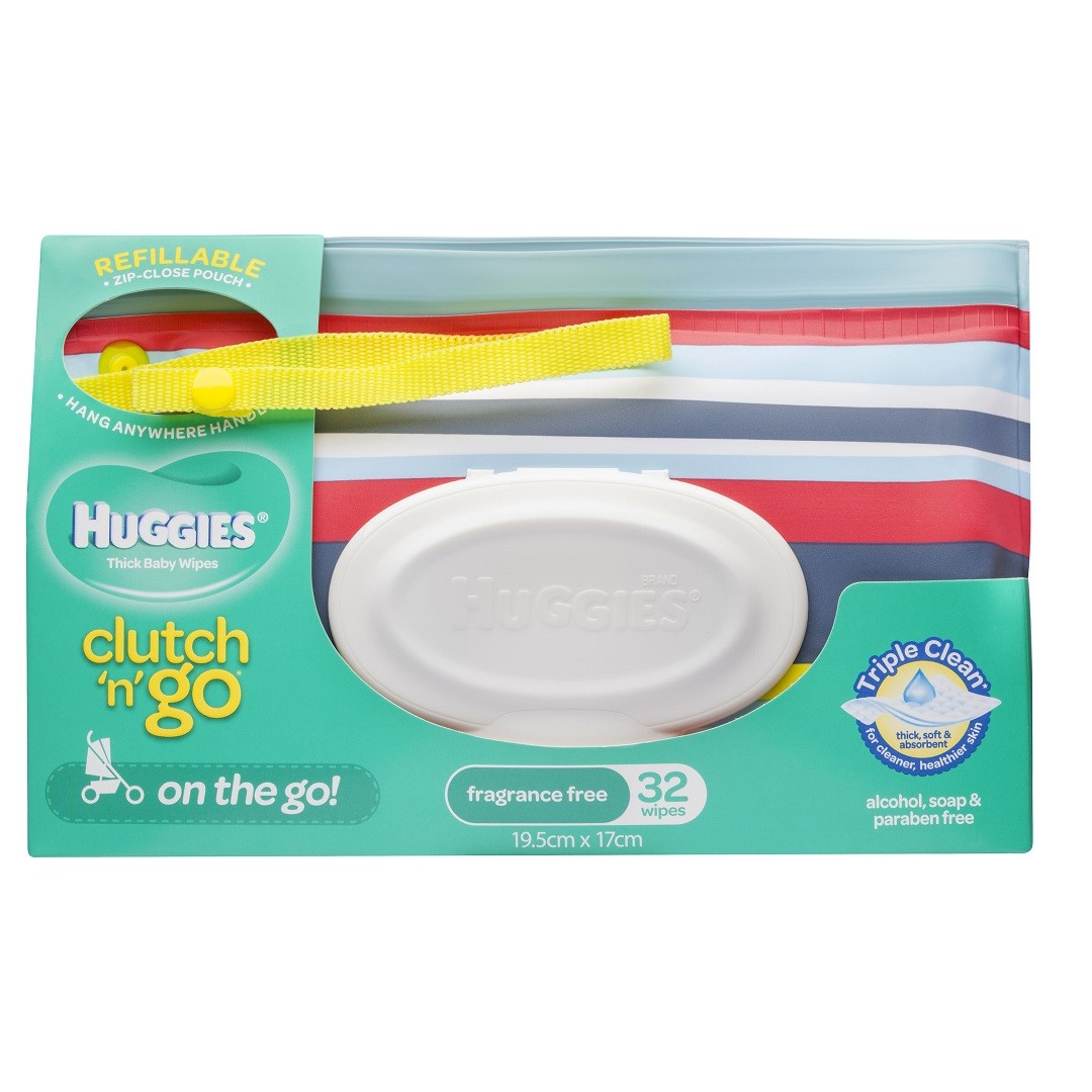 HUGGIES® Baby Wipes Clutch N Go Travel Pack 32pc - Huggies - bubz’N’mumz
